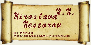 Miroslava Nestorov vizit kartica